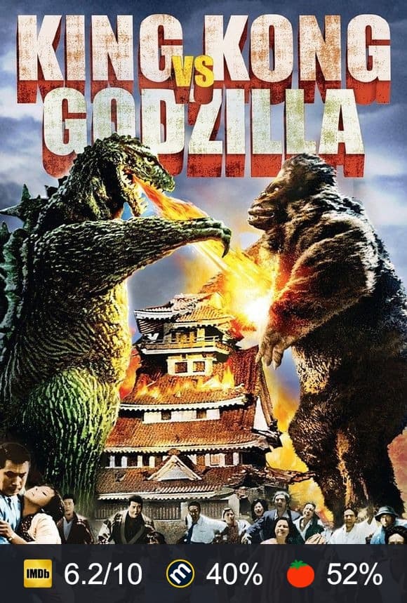 Cartel de King Kong contra Godzilla