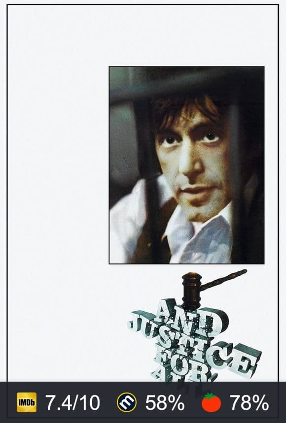 ...And Justice for All poster