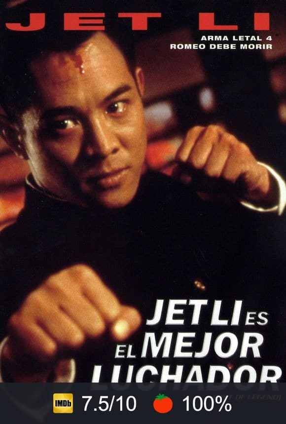 Cartel de Jet Li es el mejor luchador