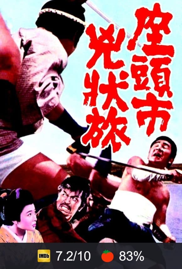 Cartel de Zatoichi el fugitivo