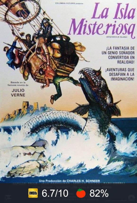 Cartel de La isla misteriosa