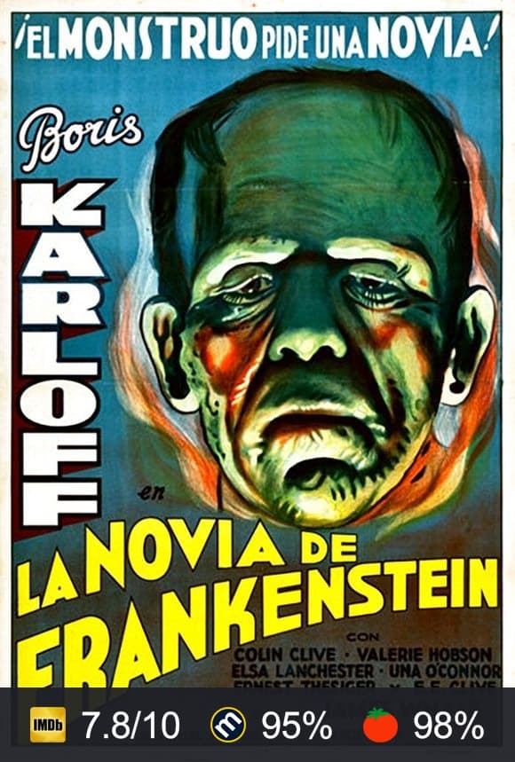 Cartel de La novia de Frankenstein