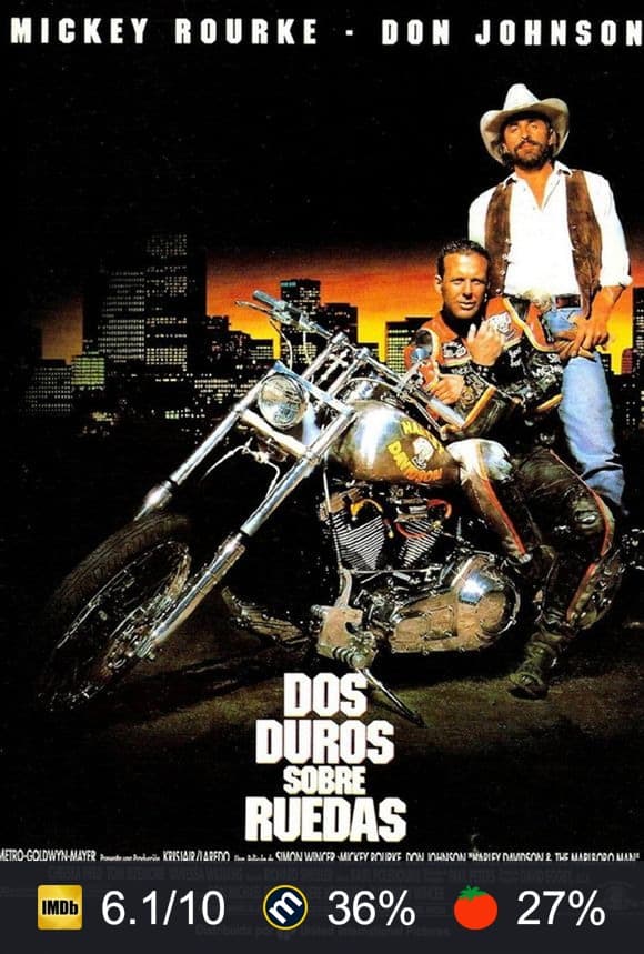 Cartel de Dos duros sobre ruedas