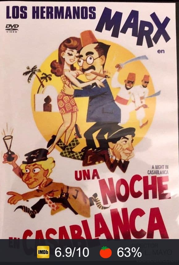 Cartel de Una noche en Casablanca