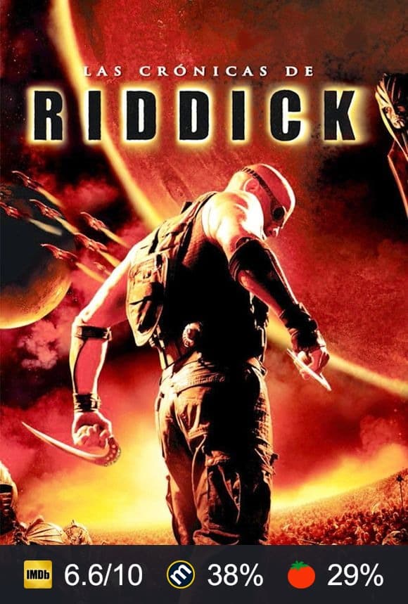 Cartel de Las crónicas de Riddick