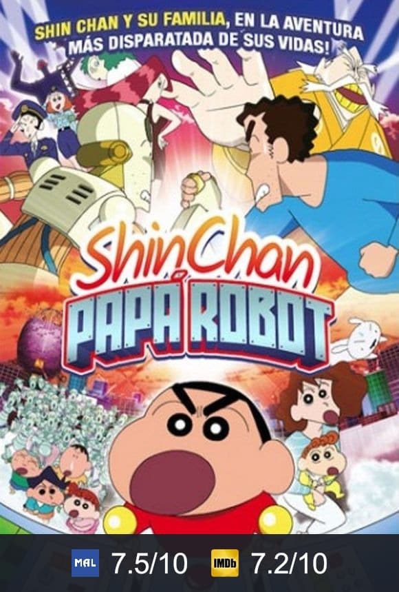 Cartel de Shin Chan: Papá robot