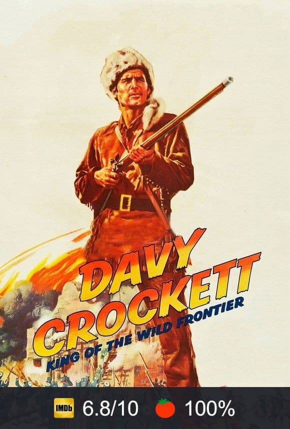 Cartel de Davy Crockett, rey de la frontera