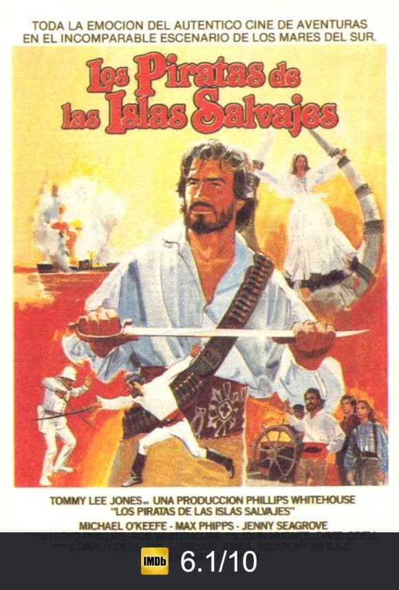 Cartel de Los piratas de las islas salvajes