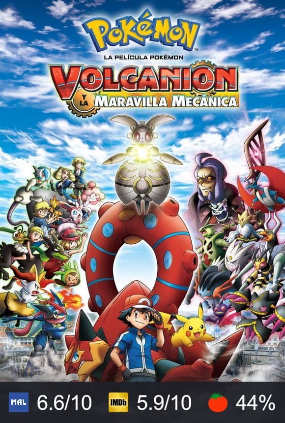 Cartel de Pokémon: Volcanion y la maravilla mecánica