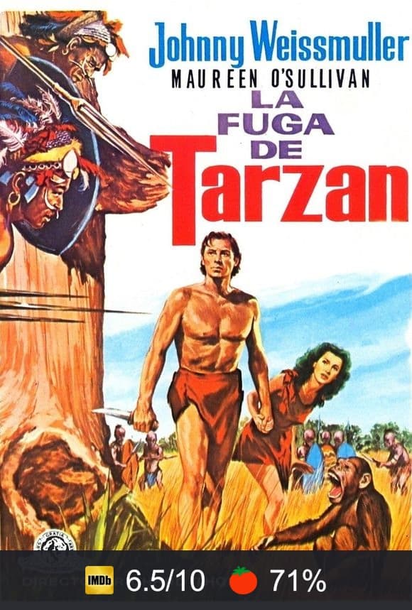 Cartel de La fuga de Tarzán