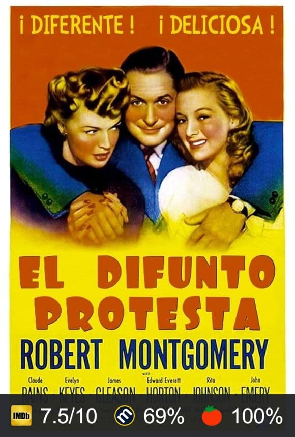 Cartel de El difunto protesta