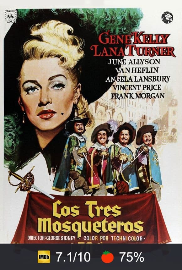 Cartel de Los tres mosqueteros