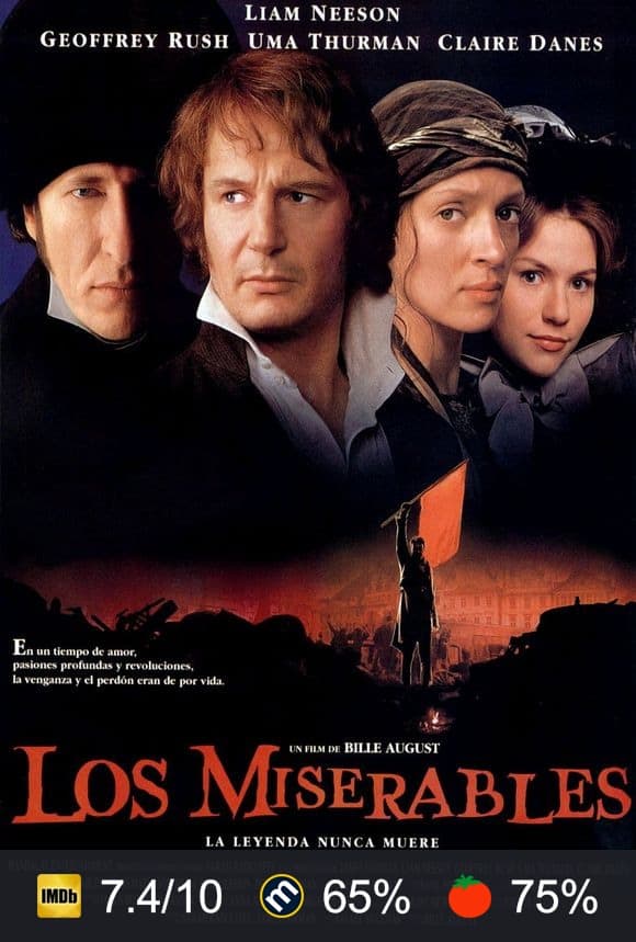 Cartel de Los miserables: La leyenda nunca muere