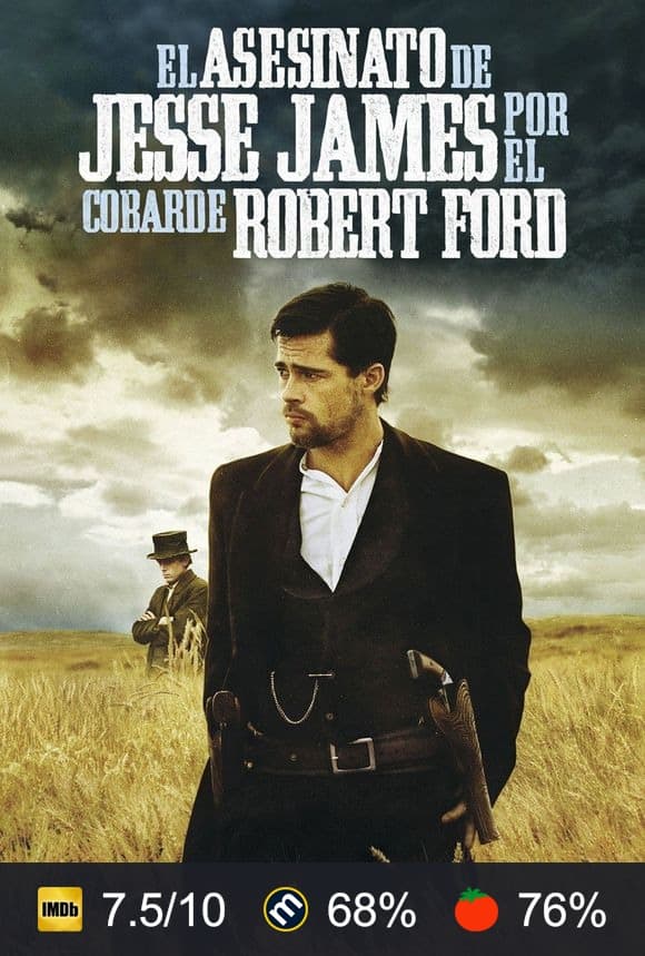Cartel de El asesinato de Jesse James por el cobarde Robert Ford