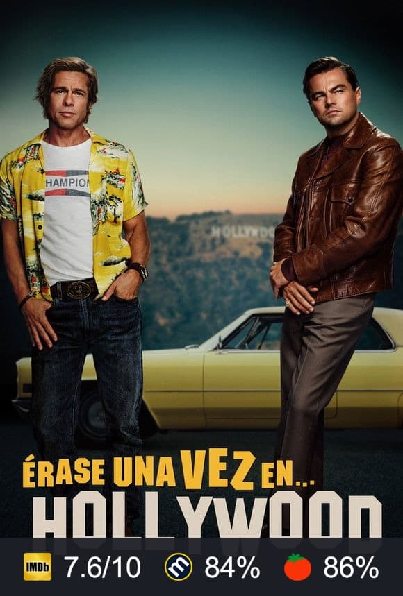 Cartel de Érase una vez en… Hollywood