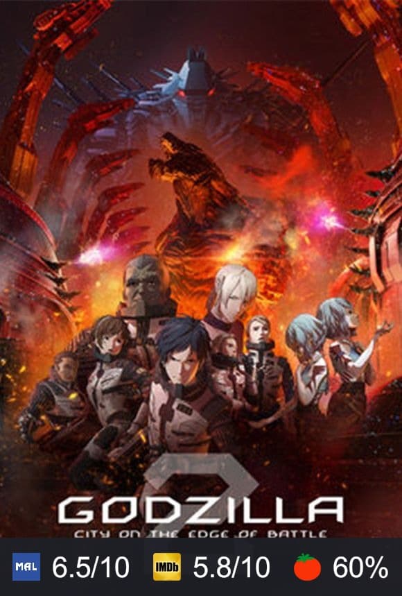 Cartel de Godzilla: Ciudad al filo de la batalla