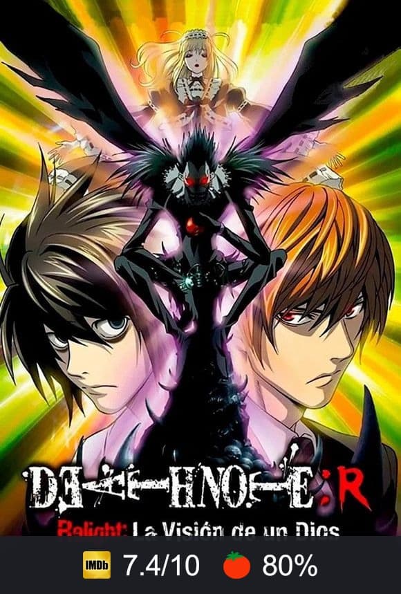 Cartel de Death Note Relight: La visión de un Dios