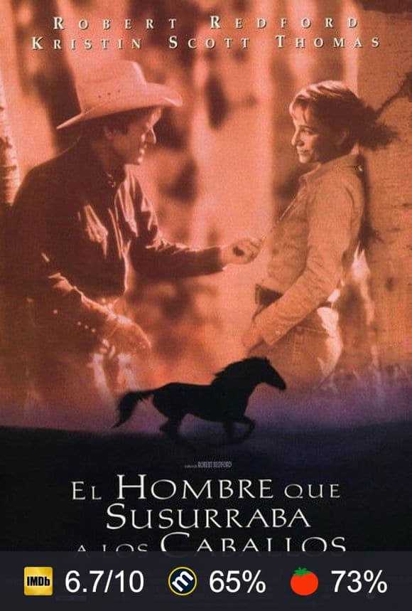 Cartel de El hombre que susurraba a los caballos