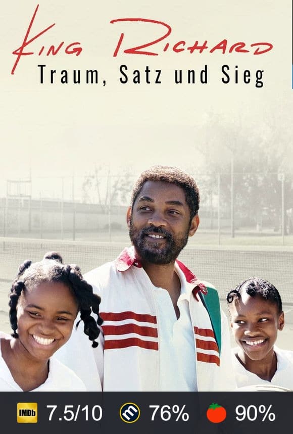 Poster von King Richard - Traum, Satz und Sieg