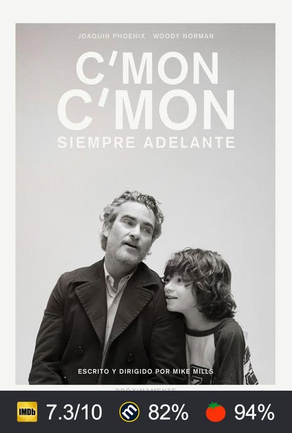 Cartel de C'mon C'mon. Siempre adelante