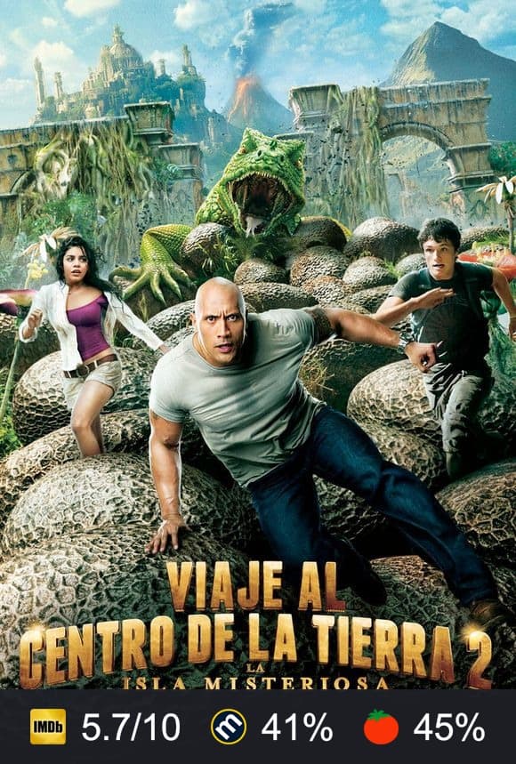 Cartel de Viaje al centro de la Tierra II. La isla misteriosa
