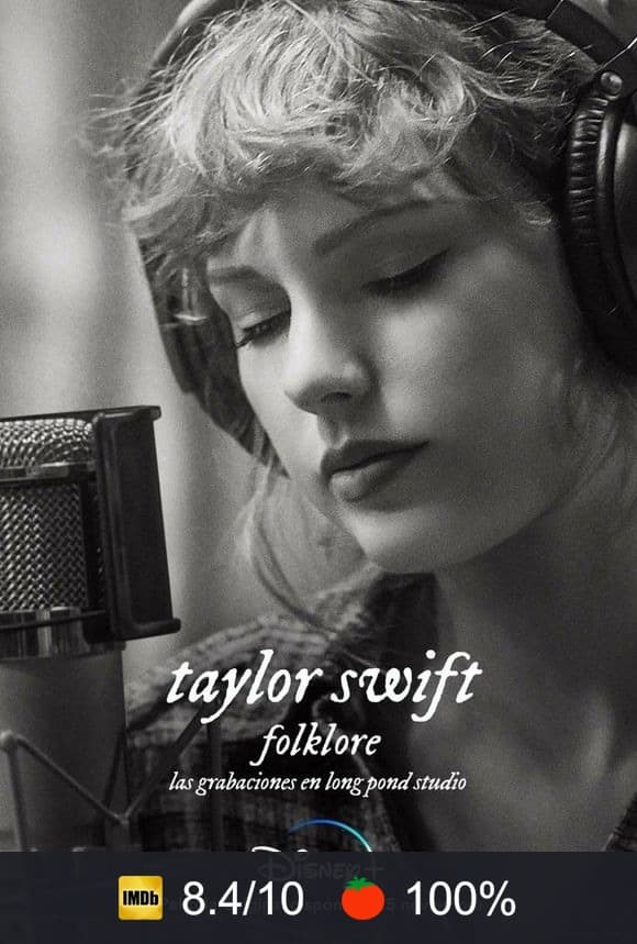 Cartel de Taylor Swift: folklore: las grabaciones en long pond studio