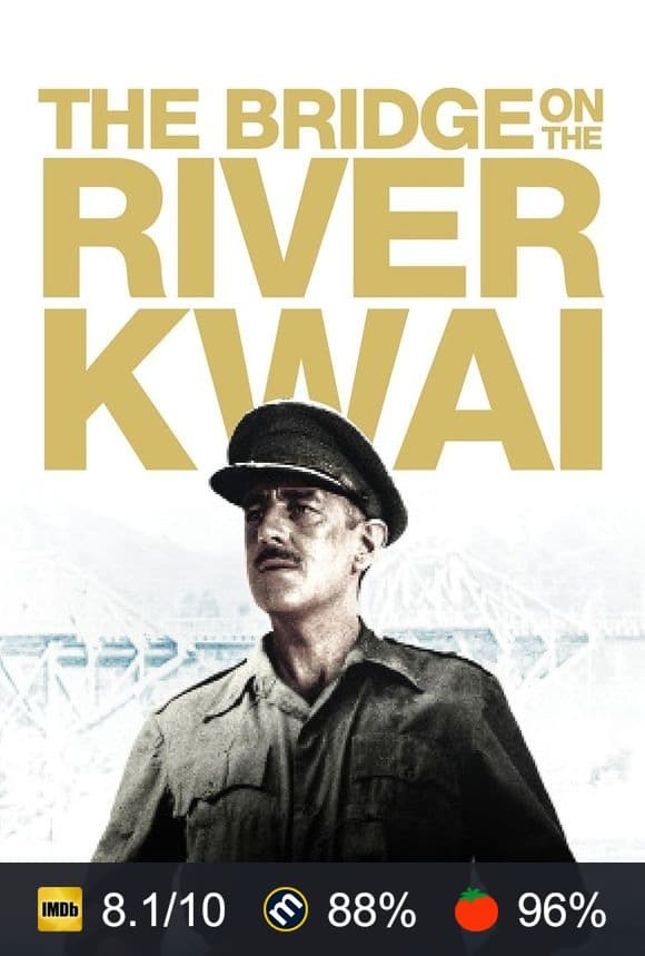 The Bridge on the River Kwai poster