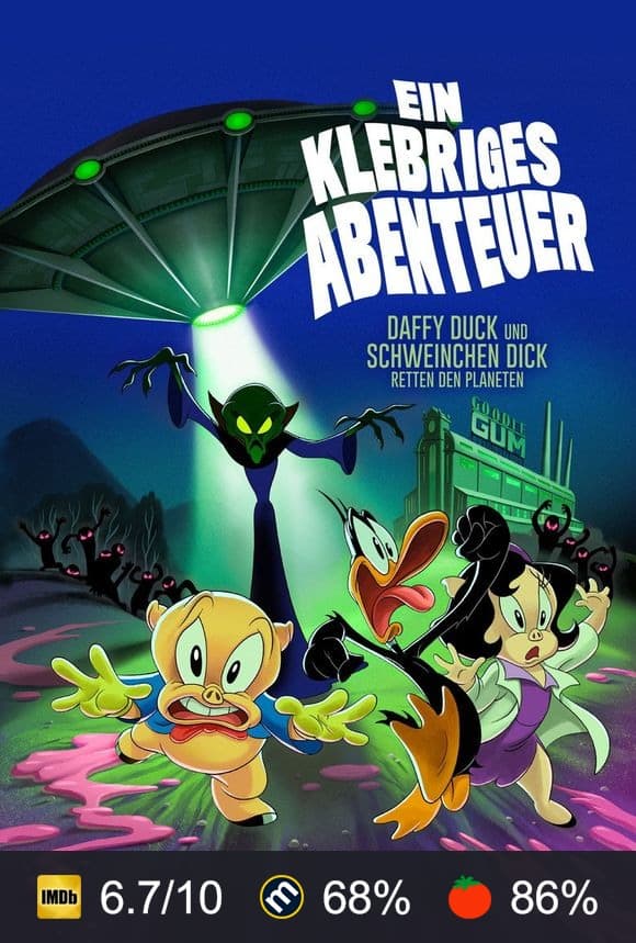 Poster von Ein klebriges Abenteuer: Daffy Duck und Schweinchen Dick retten den Planeten