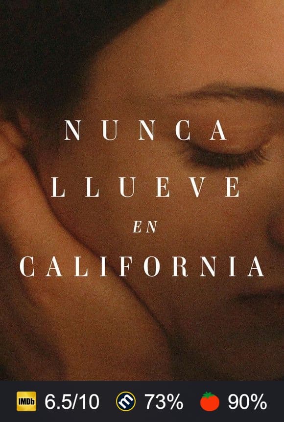 Cartel de Nunca llueve en California