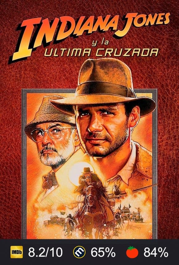Cartel de Indiana Jones y la última cruzada