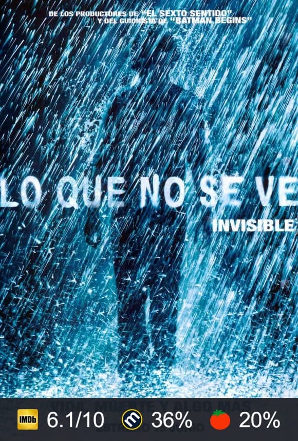Cartel de Lo que no se ve (The Invisible)