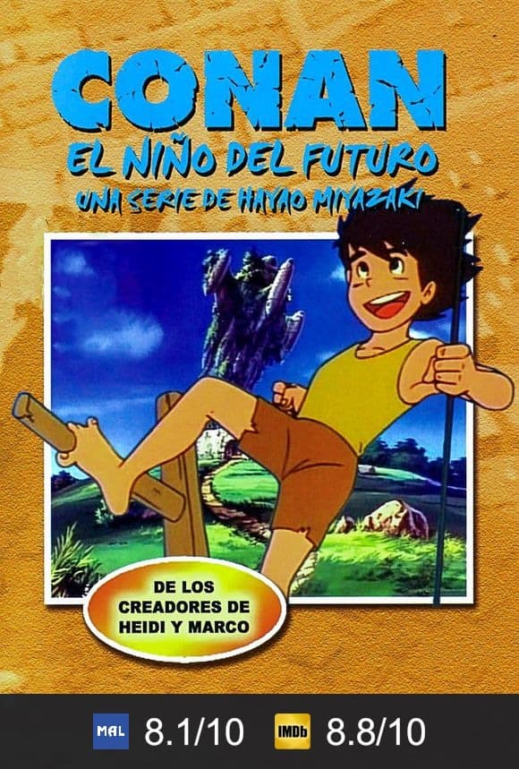 Cartel de Conan, el niño del futuro