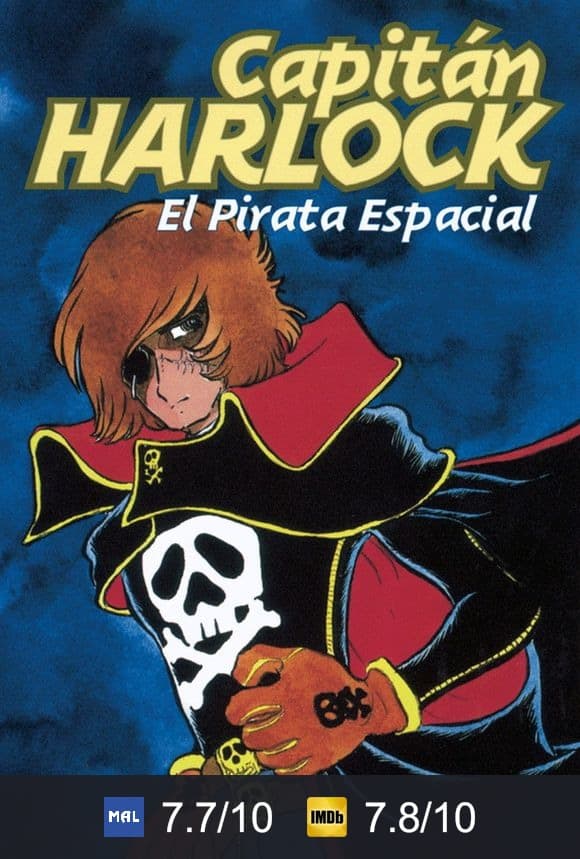 Cartel de Las aventuras del Capitán Harlock (Pirata Espacial)