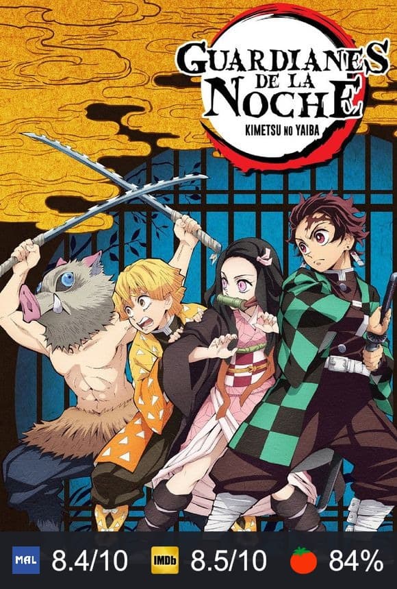 Cartel de Kimetsu no Yaiba: Guardianes de la Noche